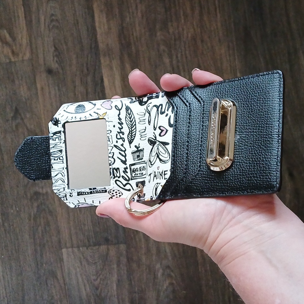 Henri Bendel Graffit Card Holder with Key Chain. - Picture 5 of 13